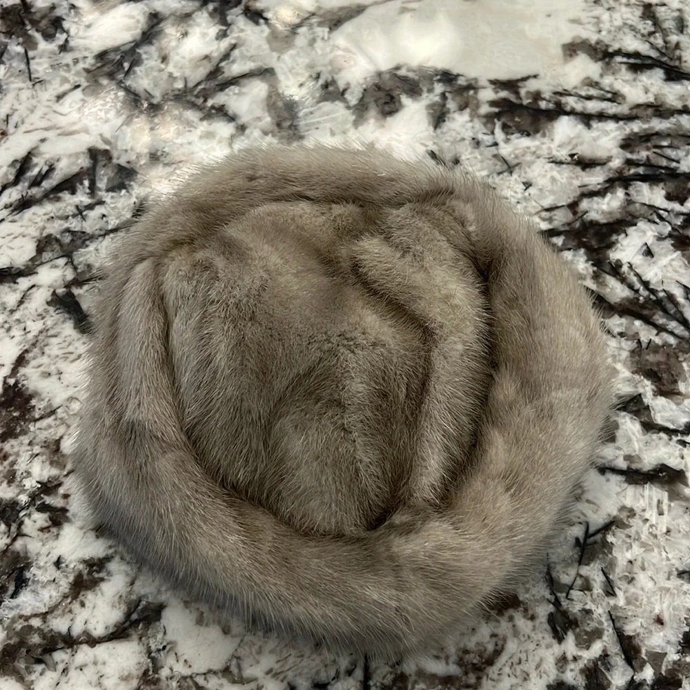 Vintage box Cerulean mink hat - Picture 1 of 5
